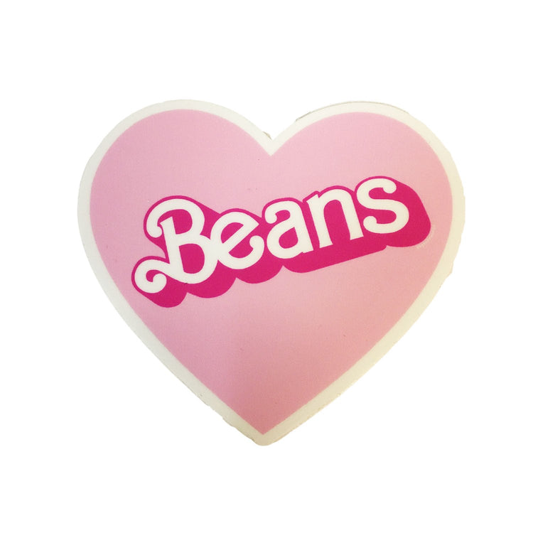 Vegan Power Co Barbie 'Haricots' Coeur Sticker