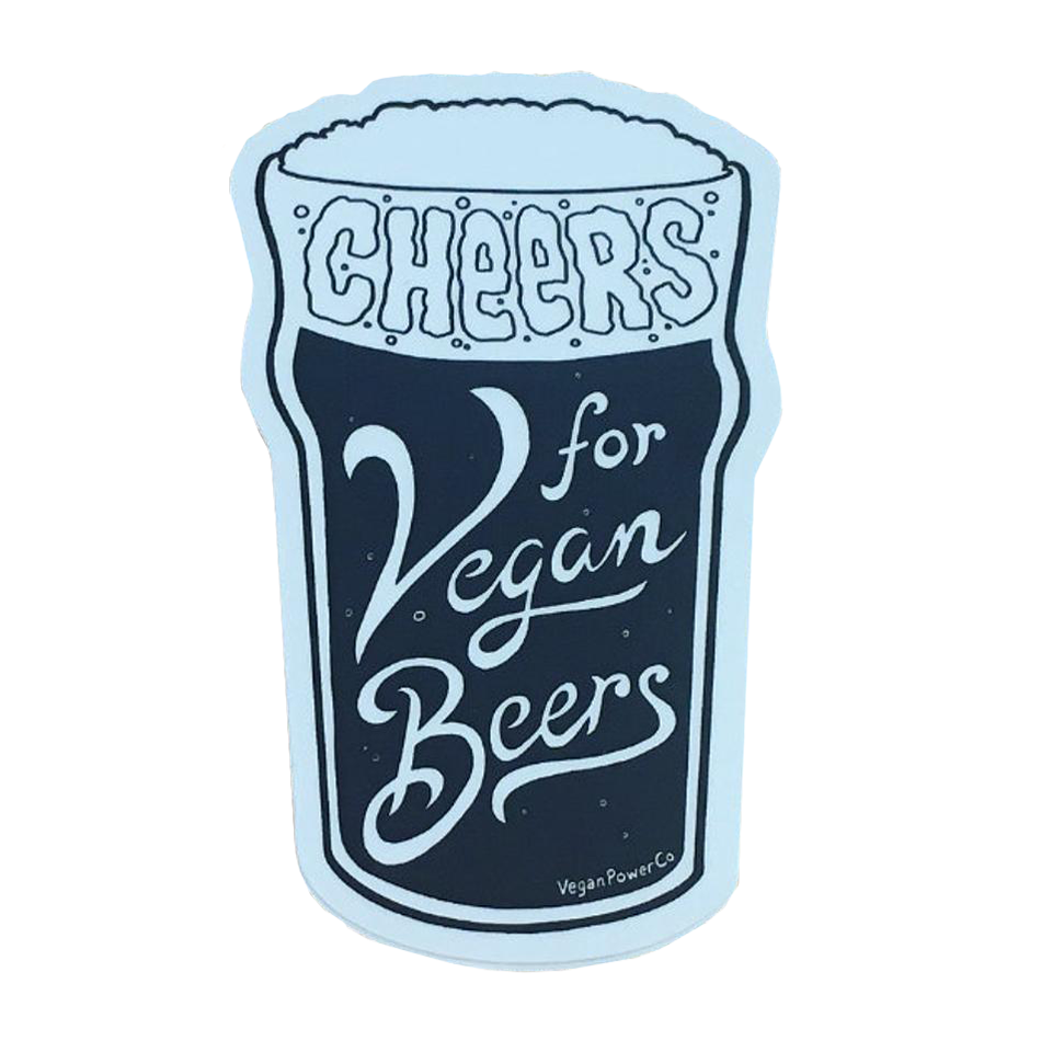 CLEARANCE - Vegan Power Co 4" Vegan Beers Sticker