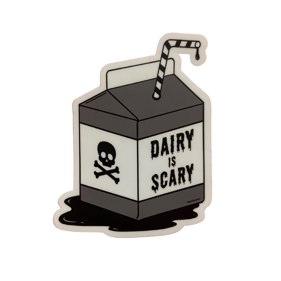 Vegan Power Co 'Dairy is Scary' Sticker