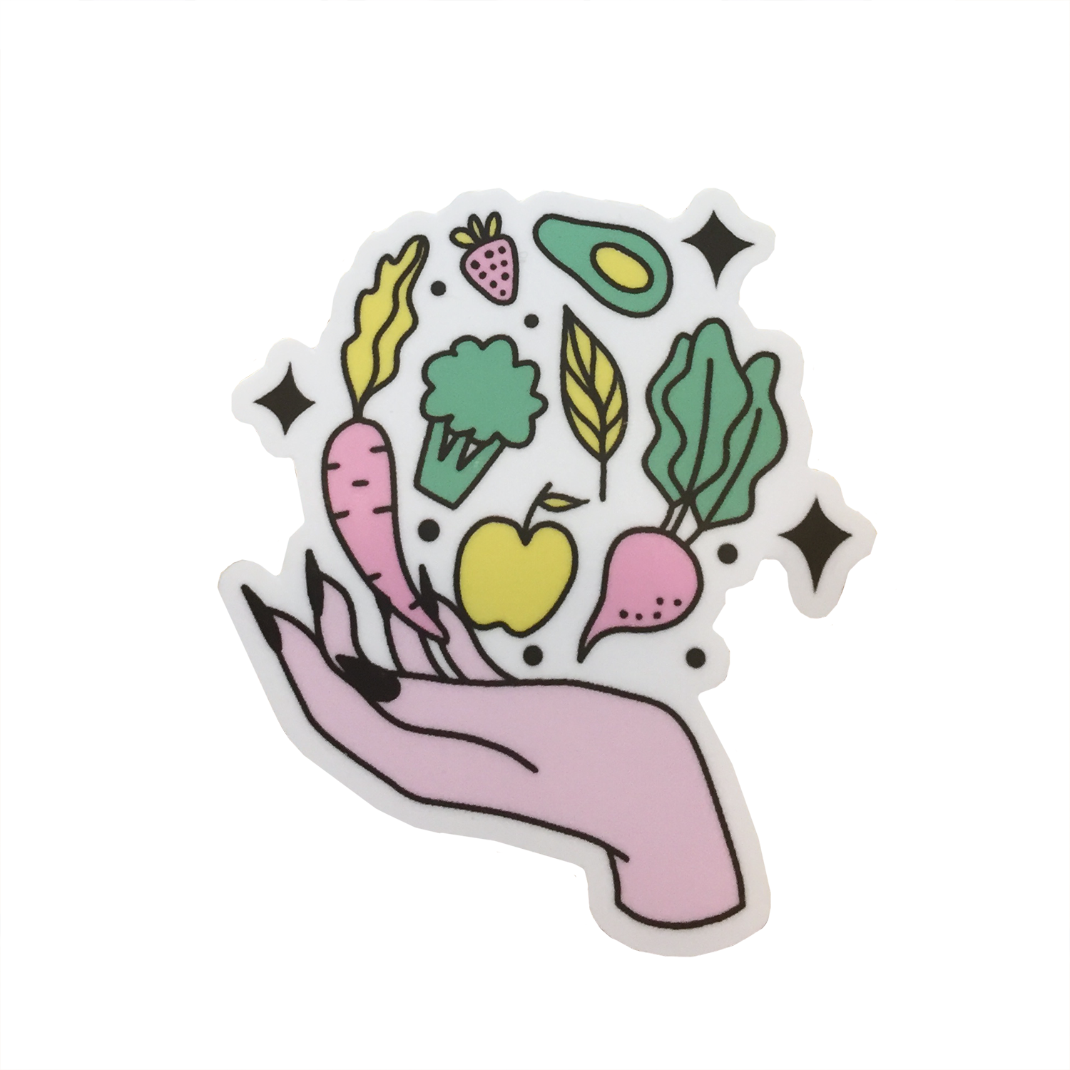 Vegan Supply 'Fruit & Veggie Hand' Sticker