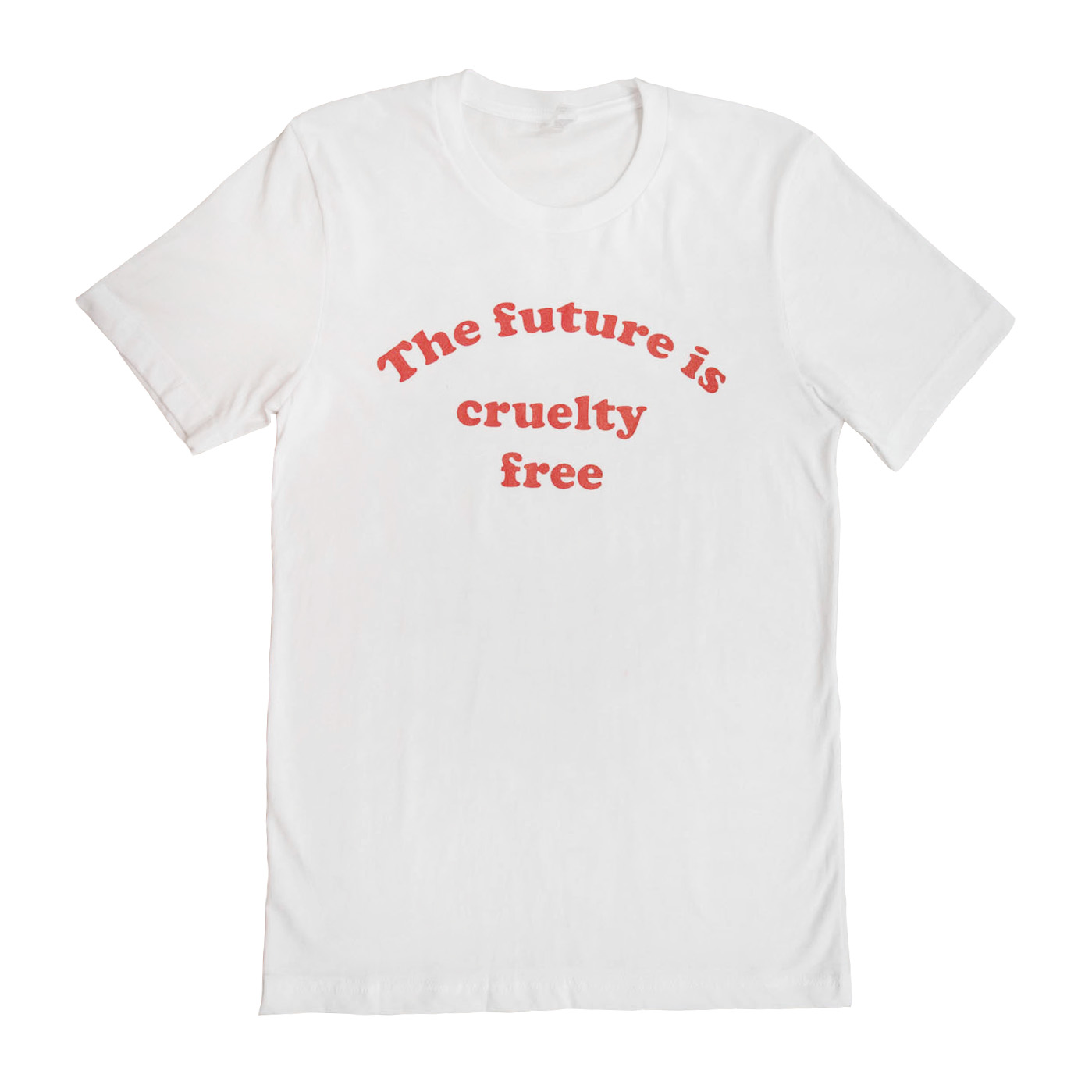 CLEARANCE - Veganized World 'The Future Is Cruelty Free' White Unisex T-Shirt