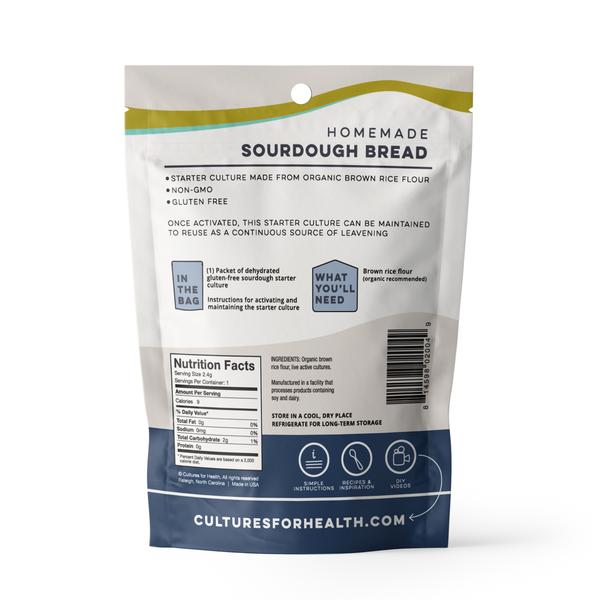 Cultures For Health Démarreur au levain sans gluten - 2,4 g