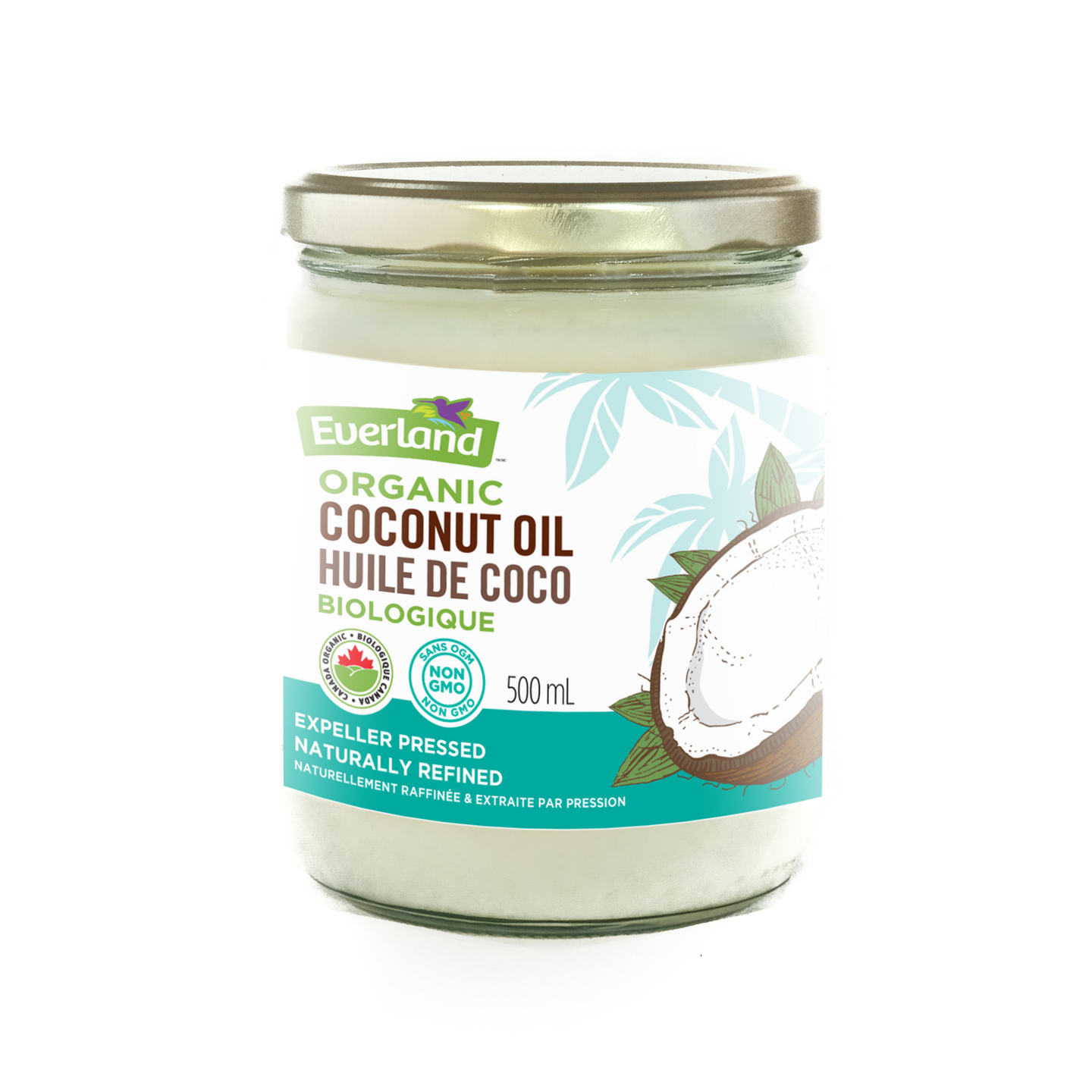 Everland Organic Refined Coconut Oil (Glass Jar) - 500ml