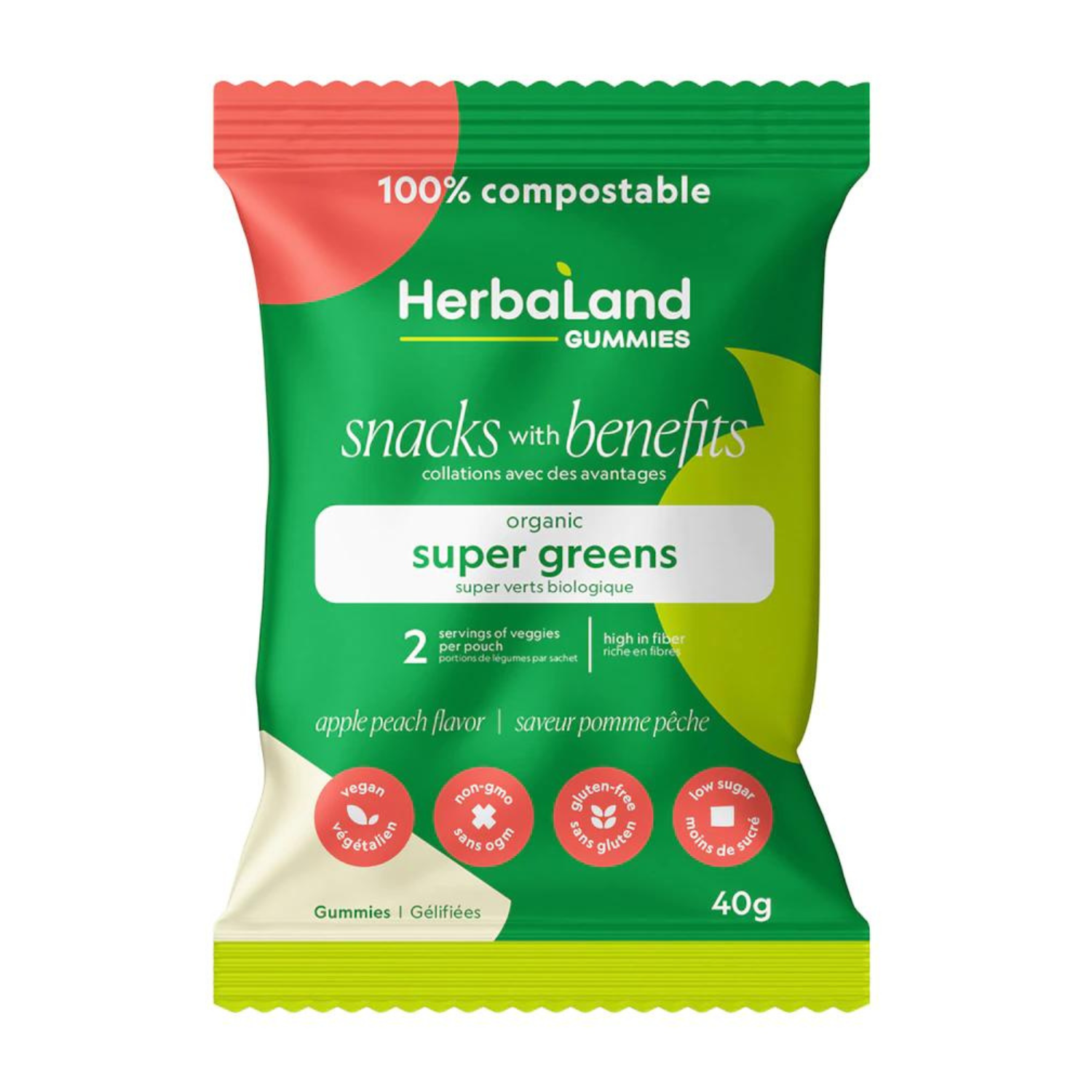 Herbaland Snacks with Benefits Super Greens Gummies - 40g