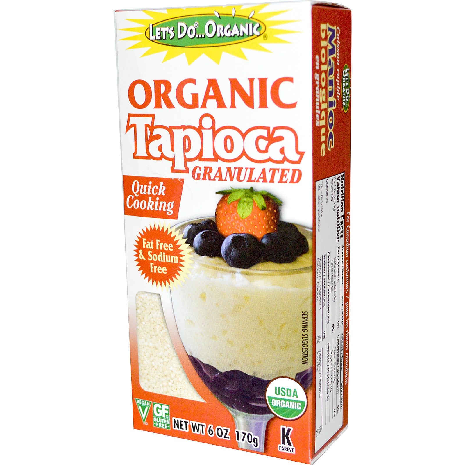 Granulés de tapioca bio Let's Do - 170g