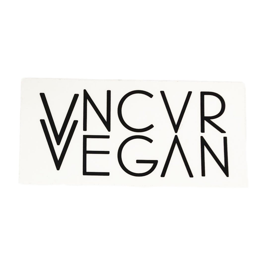 CLEARANCE - Plant Active 'VNCVR VEGAN' White Sticker - 2” x 4”