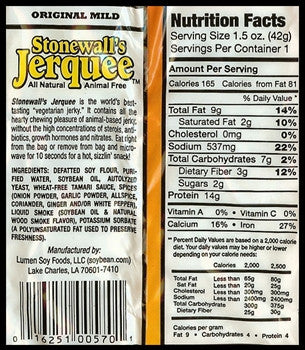 Stonewall's Jerquee Original Mild Jerky - 42g