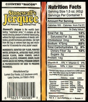 Stonewall's Jerquee Country Bacon Jerky - 42g