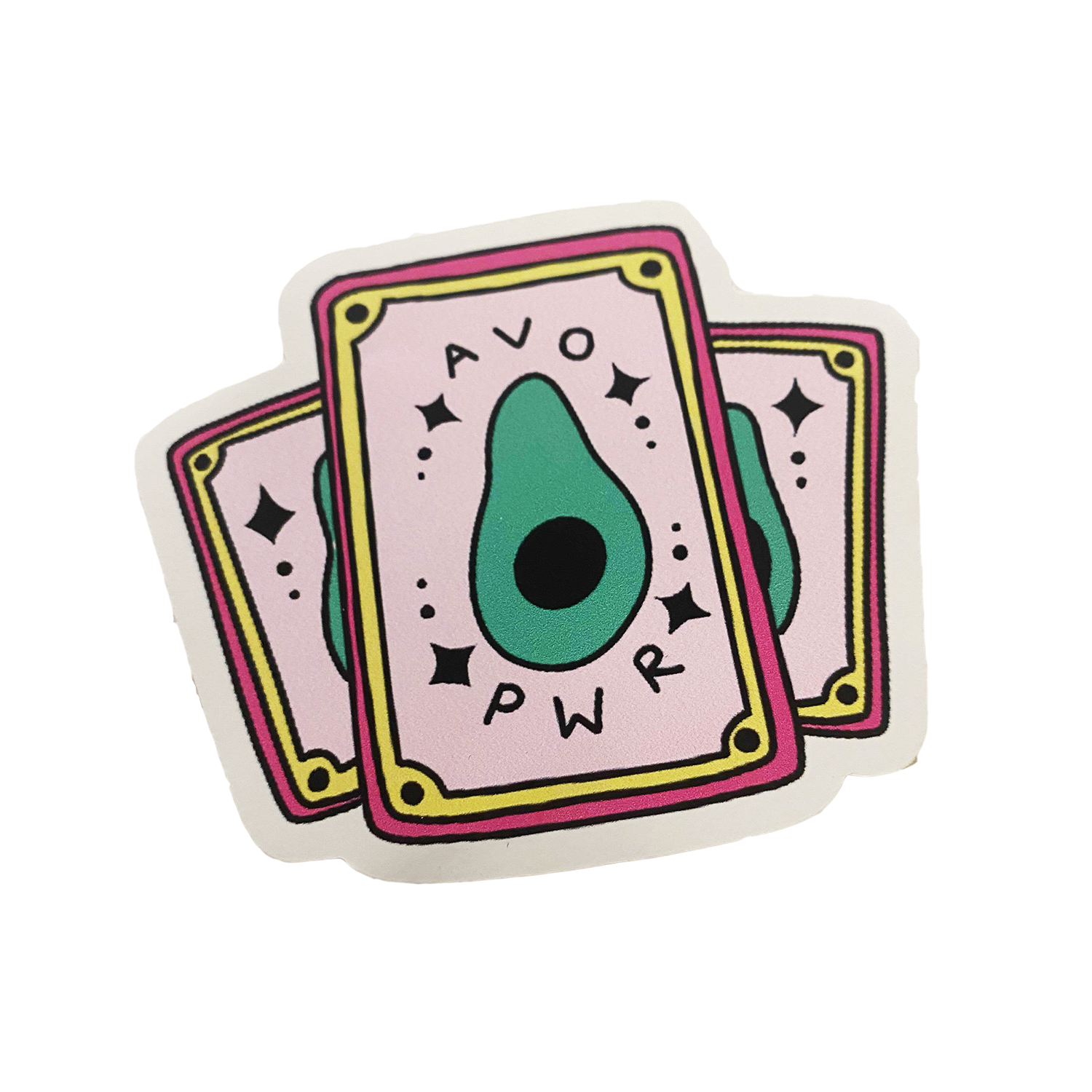 Vegan Supply 'Avo Pwr Tarot Cards' Sticker